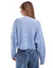 Miss Selfridge pretty pointelle stitch sweater in soft blue
