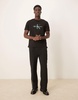 Calvin Klein Jeans large logo t-shirt in black and red