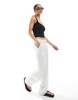 Bershka shaping square neck cami in black