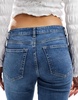 Bershka high waisted flared jeans in mid wash blue