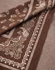 ASOS DESIGN paisley bandana in brown and ecru