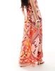 River Island palazzo pants in orange scarf print - part of a set