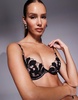 Ann Summers Dark side non padded plunge bra in black