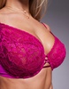 Ann Summers Fuller Bust Lasting lover non padded plunge bra in pink & black