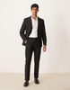 ASOS DESIGN washable slim suit jacket with wool in black