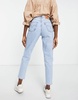 Levi's high waisted mom jeans in light wash blue
