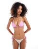Billabong Folk Story Remi triangle bikini top in multi