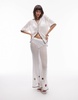 Topshop flower knit maxi skirt in cream - part of a set