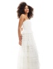 Anaya Premium Bridal bandeau tulle maxi dress white