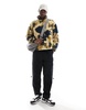 The North Face M66 extreme pile fleece quarter zip jacket in bleach dye print