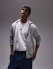 Lacoste zip up hoodie in gray