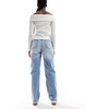 Bershka comfort fit mom jean in light blue wash