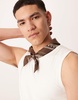 ASOS DESIGN paisley bandana in brown and ecru