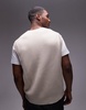 ARKET knitted vest with crew neck in off white