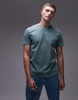 Topman regular T-shirt in washed green