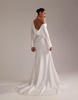 ASOS DESIGN draped one shoulder satin wedding maxi dress in white