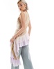 Reclaimed Vintage limited edition longline asymmetric hem top in spliced fabric