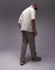 Topman straight pants in ecru
