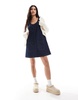 Miss Selfridge denim patch pocket pinny dress