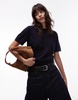 ARKET merino wool T-shirt in navy