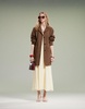 ASOS DESIGN mid length real suede jacket in mocha