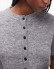 Topshop knitted half sleeve cardi in gray