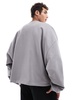 ASOS DESIGN heavyweight extreme oversized crew neck sweatshirt in gray