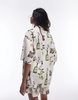 Topshop still life graphic linen shirt - part of a set
