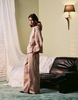 ASOS DESIGN hoodie in sheeny scuba in beige - part of a set