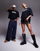 ASOS DESIGN unisex boxy oversized licensed t-shirt with Green Day prints in black
