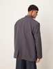 ASOS DESIGN slouchy oversized blazer in charcoal