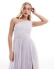 Anaya Bridesmaid tulle one shoulder maxi dress in lilac