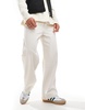 Bershka carpenter pants in ecru