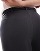Bershka Petite Tailored pants in Charcoal