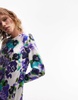Topshop Lea premium long sleeve maxi dress in floral print