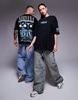 ASOS DESIGN unisex oversized band T-shirt with Nirvana Nevermind prints in black