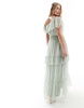 Anaya Premium Bridesmaid bandeau tulle maxi dress sage
