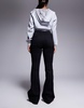 ASOS DESIGN sculpting super stretch flare jeans in black