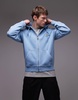 Carhartt WIP Nelson zip up hoodie in light blue