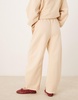 ASOS DESIGN barrel leg sweatpants in taupe - part of a set