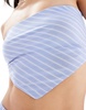 Bershka striped hankerchief top in blue stripe - part of a set