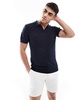 Brave Soul knit polo shirt in navy