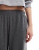 Bershka wide leg soft knit sweatpants in gray