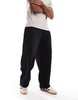 Bershka balloon fit sweatpants in black