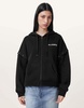 AllSaints Amphie patch hoodie in black