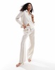Mango linen pants in beige - part of a set