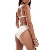 South Beach essentials crinkle high waist high leg bikini bottom in coconut