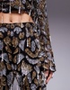 ASOS LUXE embellished pants with drop pearls in black - part of a set