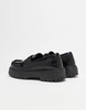 ASOS DESIGN chunky loafers in black with snaffle