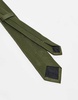 ASOS DESIGN textured tie in khaki
